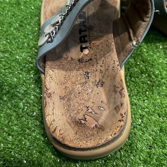 y2k tatami x‎ birkenstock sz 38 Sandal thong flip flops Beach silver charms EUC - Picture 3 of 5